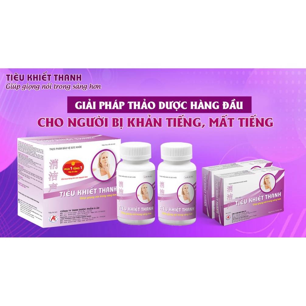 [Chính hãng] TIÊU KHIẾT THANH - PHÒNG NGỪA VIÊM THANH QUẢN - KHẢN TIẾNG - MẤT GIỌNG - SẢN PHẨM MUA 6 TẶNG 10