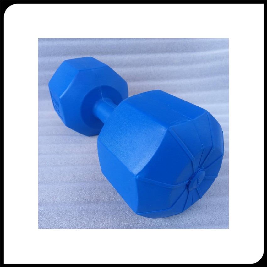 Vỏ tạ nhựa 8kg vỏ tạ đơn 8kg bát giác màu xanh chưa nhồi