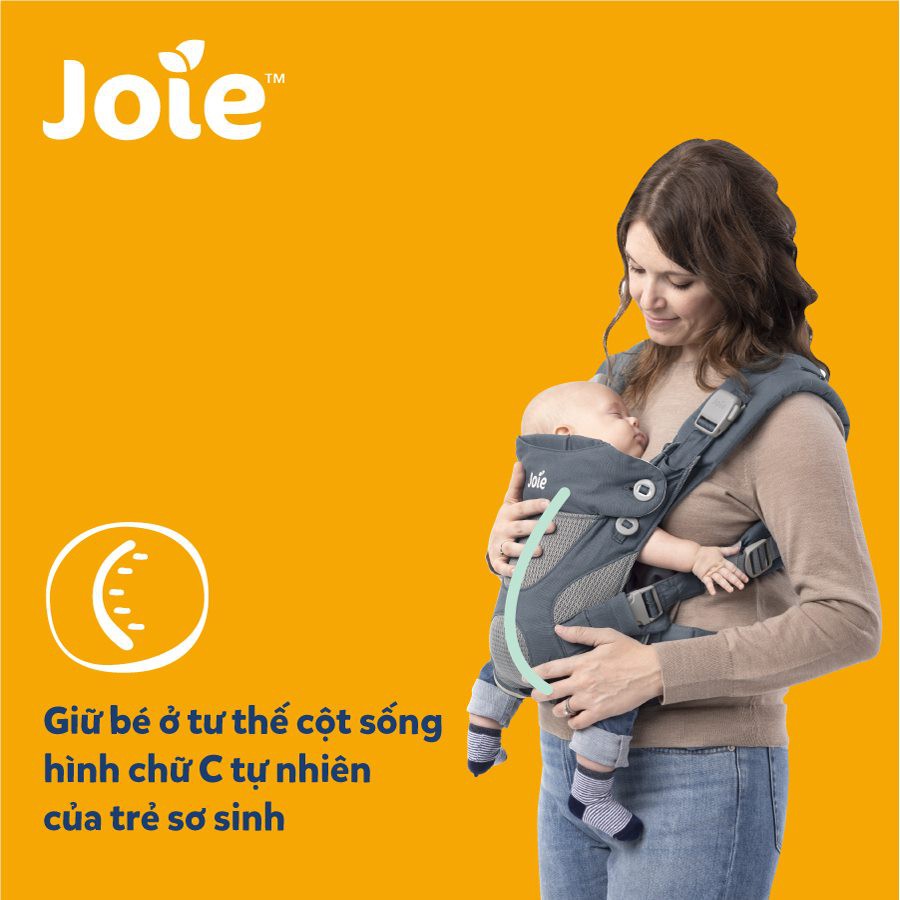 Địu trẻ em Joie Savvy thích hợp sử dụng cho bé từ 3.5kg tới 16kg.