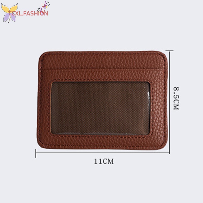 TCXL. Fashion Women Slim Minimalist Wallet PU Leather Credit Card Holder Short Purse