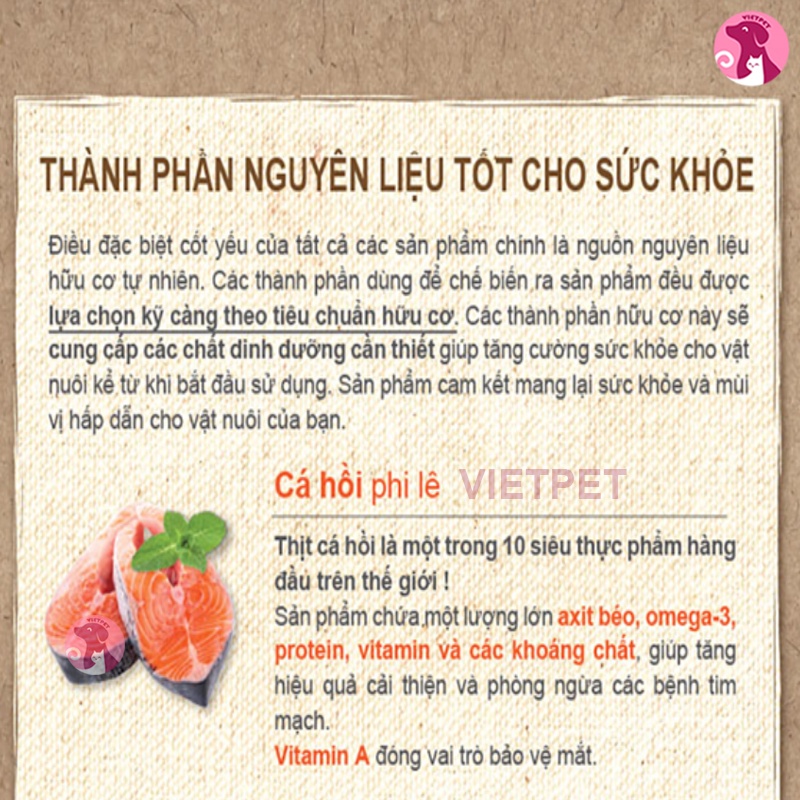 THỨC ĂN HỮU CƠ NATURAL CORE CHO CHÓ GIÀ (Full vị) (Thịt Vịt/ Cá Hồi) (1kg)