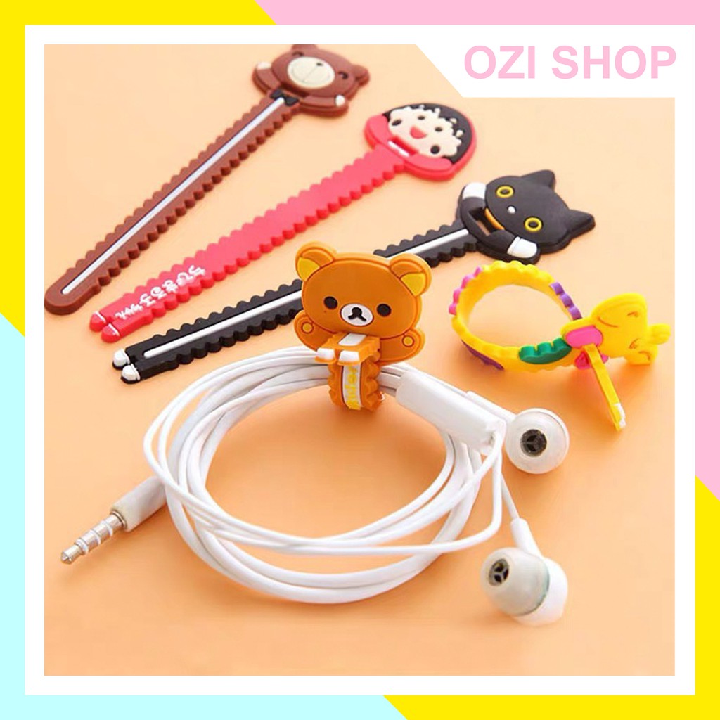 Cuốn Thu Gọn Sạc Cáp Tai Nghe - Phụ Kiện Điện Thoại Cute #6