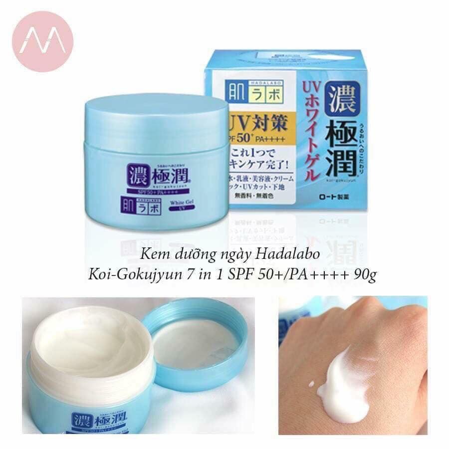 Kem Dưỡng Da 💘 Kem Dưỡng Trắng Da Hadalabo UV White Gel 7 Trong 1 | Nội Địa Nhật