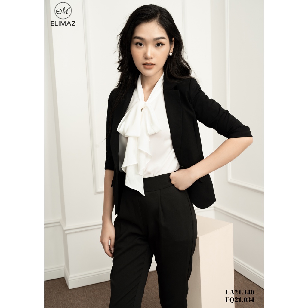 Áo vest nữ công sở Elimaz tay lửng có nắp túi dáng ôm EA21.140 | BigBuy360 - bigbuy360.vn