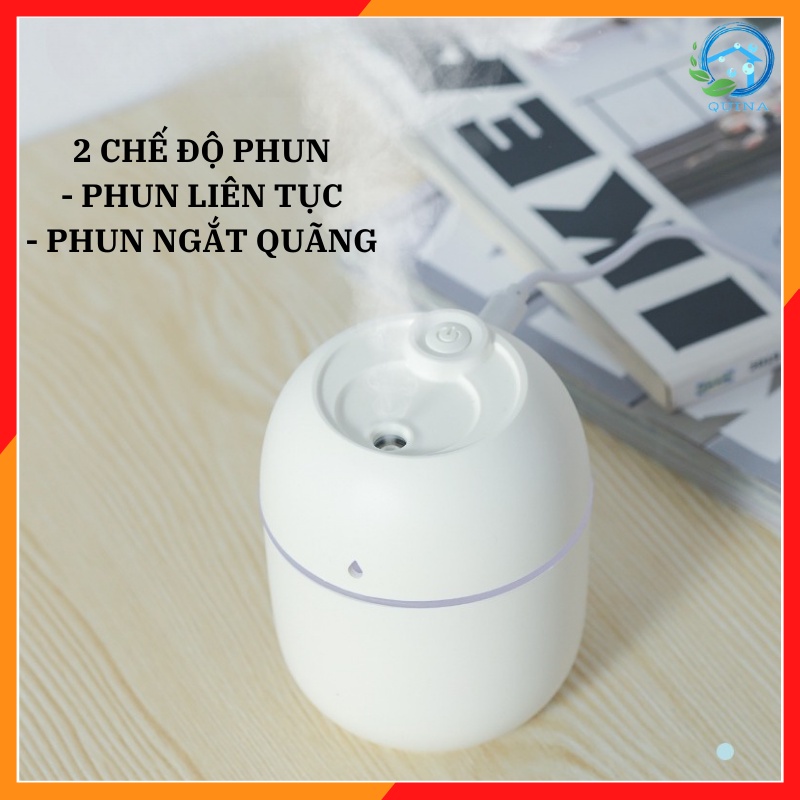 Máy Xông Tinh Dầu Mini Phun Sương Khuếch Tán Khử Khuẩn Tạo Độ Ẩm Đuổi Muỗi Có Đèn Dùng Cho Phòng Ngủ Xe Hơi QN030