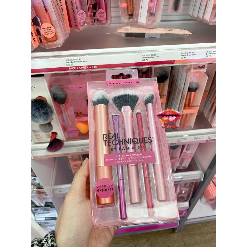 Bộ Cọ REAL TECHNIQUES Artist Essentials Set - 5 Cọ