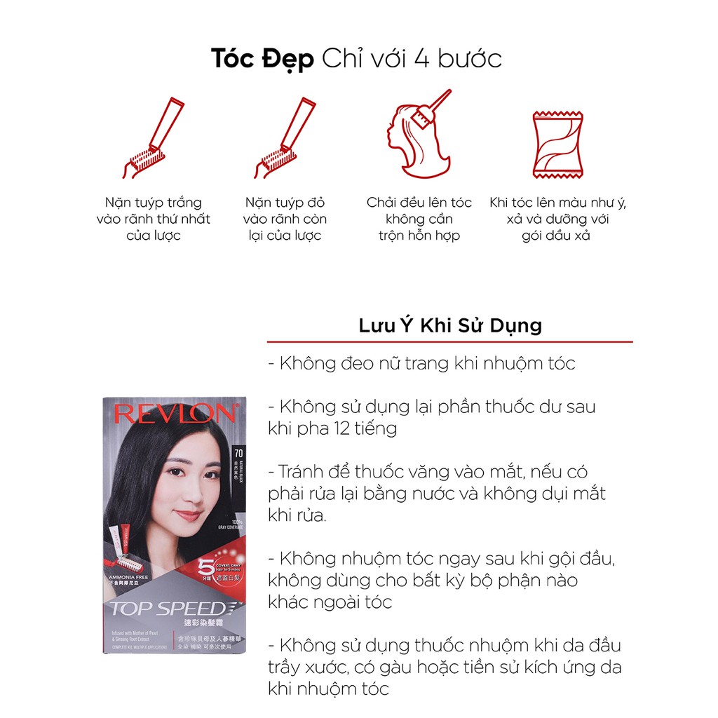 Nhuộm tóc phủ bạc Revlon TopSpeed dành cho nữ 120ml | BigBuy360 - bigbuy360.vn