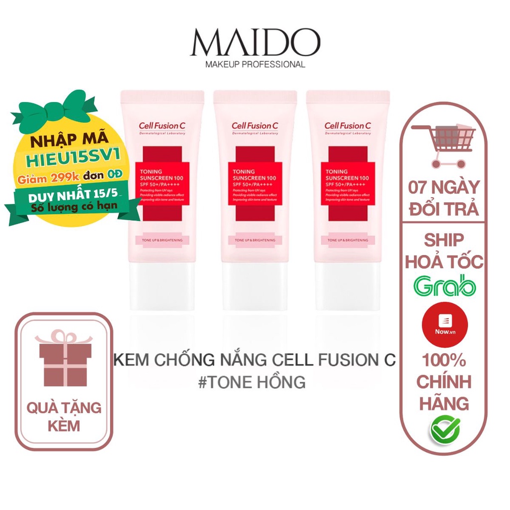 Kem chống nắng Cell Fusion C Laser / Clear / Toning Suncreen MAIDO COSMETICS