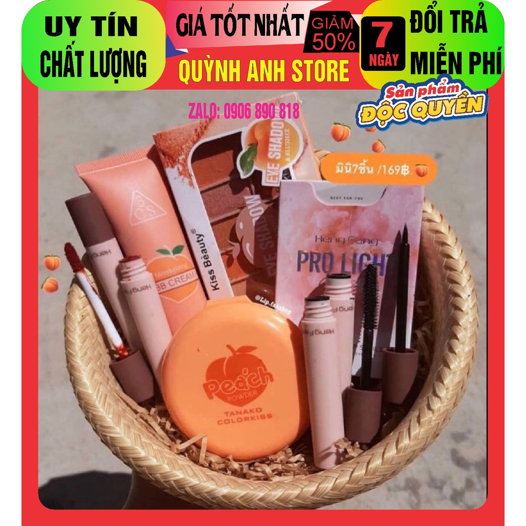 Set Makeup Peach Pro Ligh 7 món nhỏ gọn