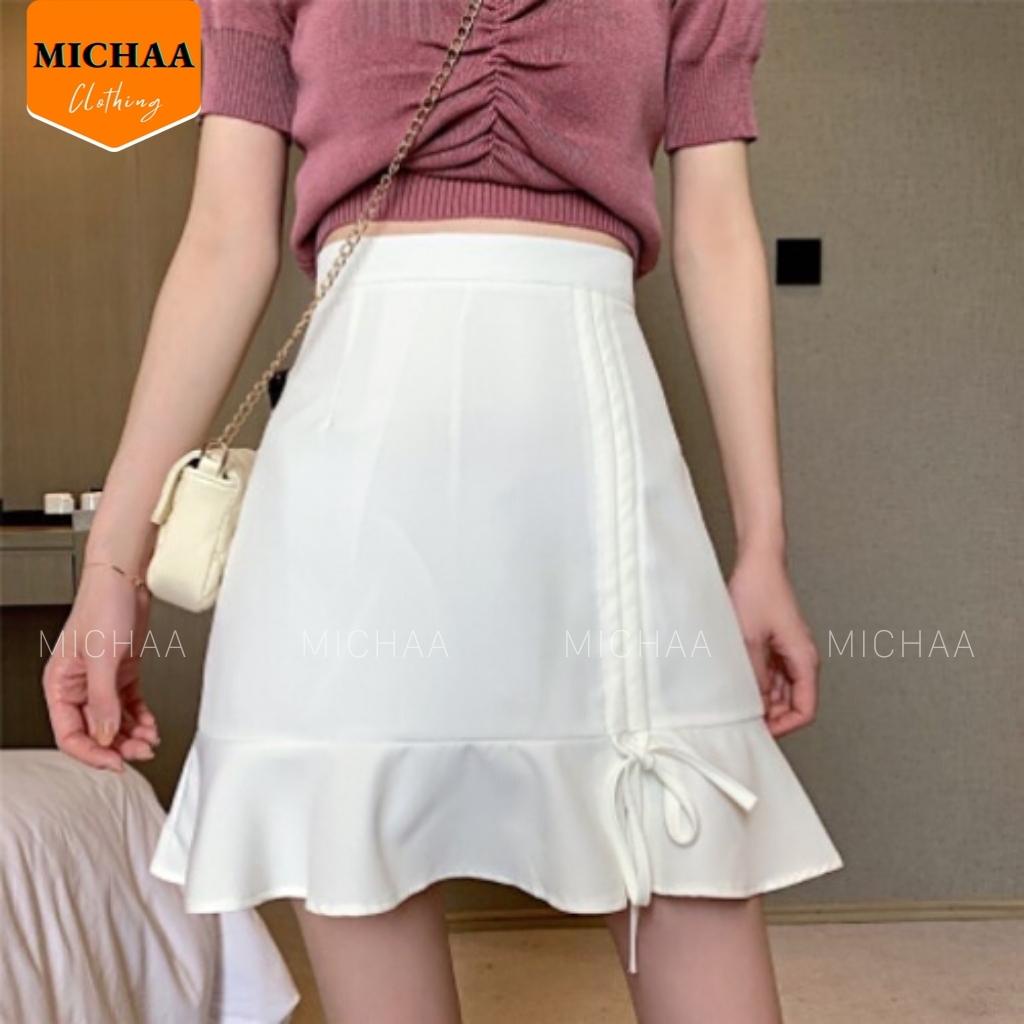 Chân Váy ĐUÔI CÁ RÚT DÂY Nữ Thời Trang Chất Tuyết Mưa Có Lót Trong - MICHAA