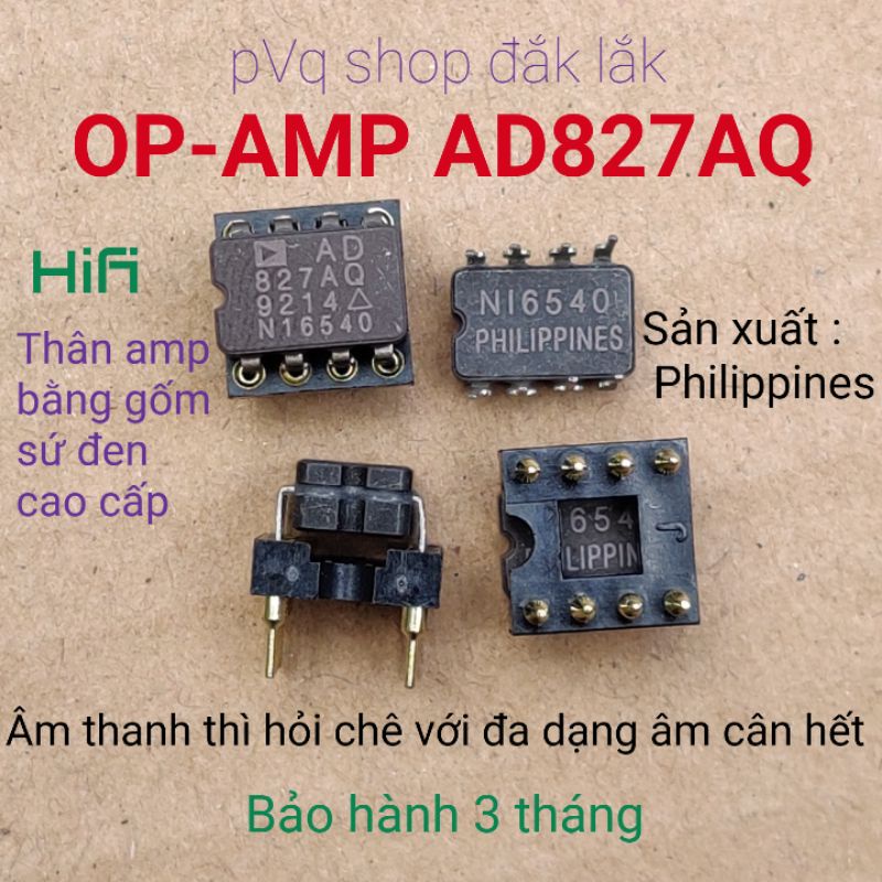 Bộ tiền khuếch đại op-amp kép ANALOG ad827aq ic ad827 aq tặng đế jack vàng