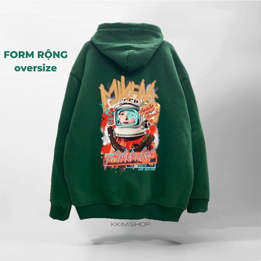 Áo Nỉ HOODIE MIKENCO ASTRO VENUS BEIGE, Áo hoodie  unisex nam nữ form rộng oversize chất liệu Nỉ bông cao cấp KKIM SHOP