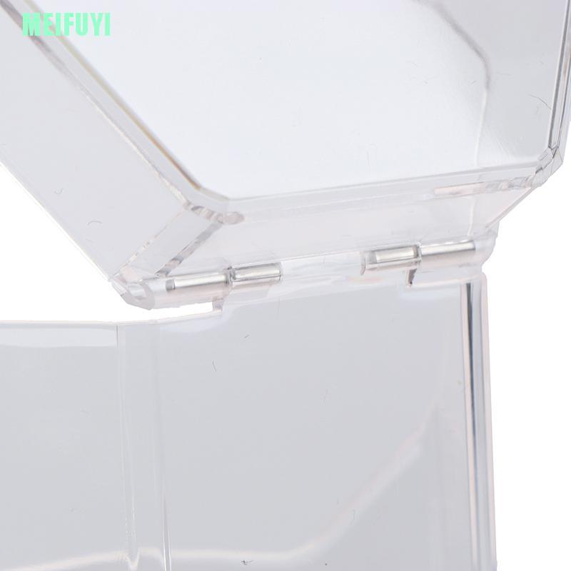 Hộp đựng cọ trang điểm bằng acrylic trong suốt kèm nắp đậy chống bụi tiện lợi