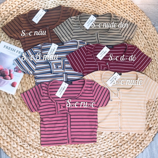 🎉ÁO CROPTOP NÚT BẤM🎉