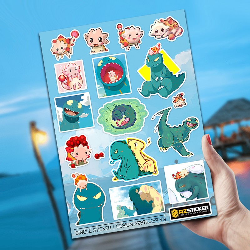 Set A4 Sticker Umasou Dán Nón Bảo Hiểm, Sổ Tay, Điện Thoại, Laptop |STKA401| Chất Liệu PVC Chống Nước, Bền Màu