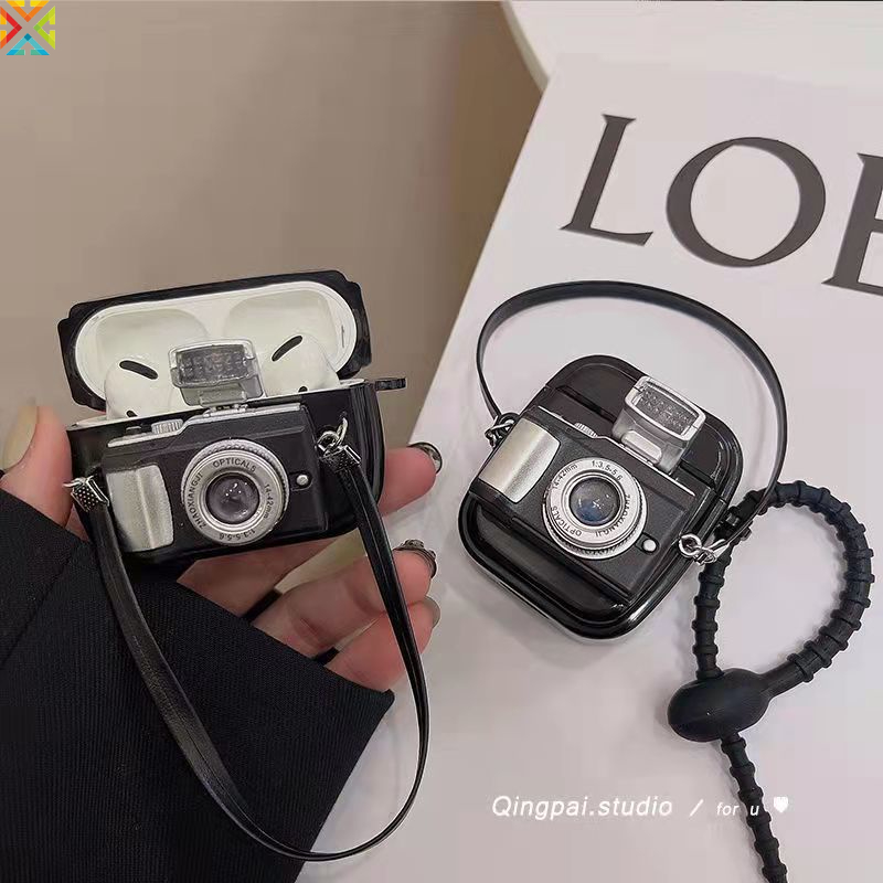Vỏ Bảo Vệ Hộp Đựng Tai Nghe Hình Camera Cho Airpods 3 1 / 2 / 3