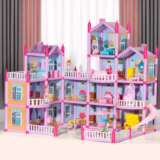  Bộ đồ chơi ngôi nhà búp bê Barbie cỡ lớn dễ thương cho bé gái 