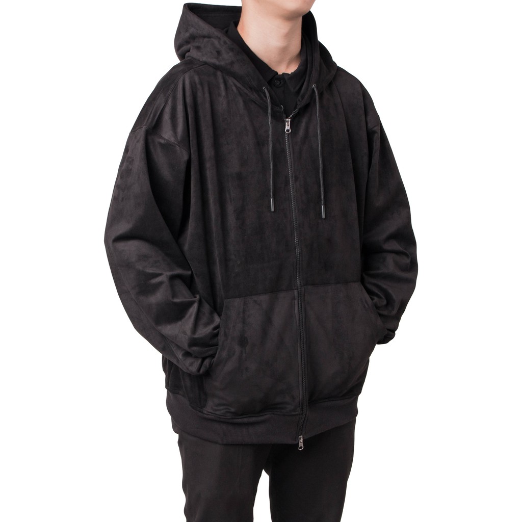 Áo Khoác FF OVERSIZE SUEDE ZIP HOODIE | BigBuy360 - bigbuy360.vn