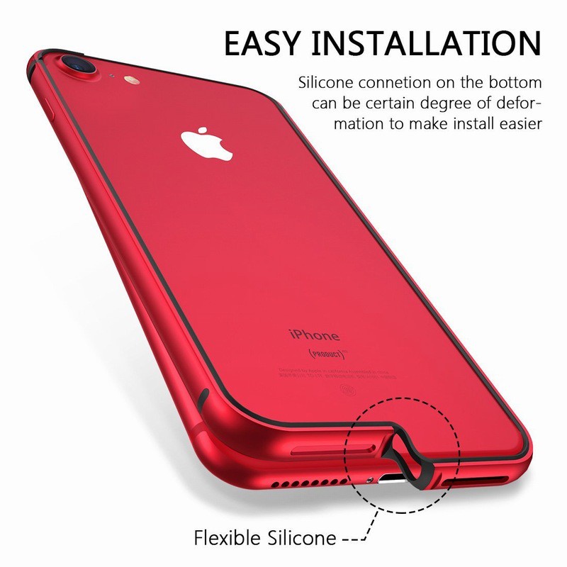 Ốp điện thoại silicon khung kim loại chống sốc dành cho iPhone 11 12 13 Pro Max XS MAX XR X 12 13 7 Plus 8 8Plus 7Plus Ốp lưng