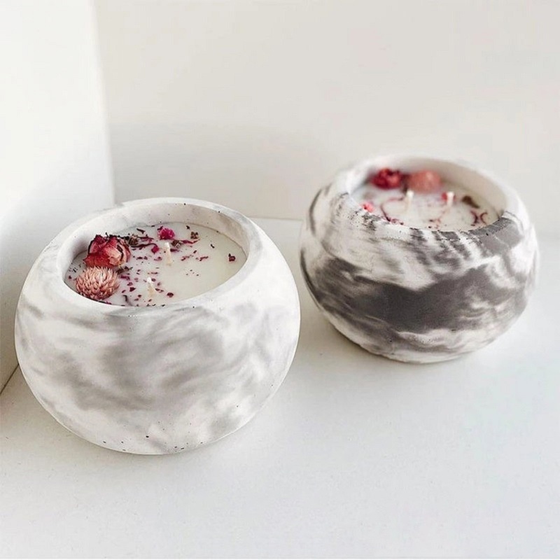 Khuôn Silicone Làm Giá Đỡ Đèn Cầy Hình Tròn Tiện Dụng