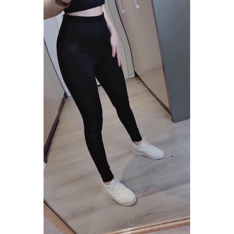 Quần Legging Hàn [Freeship] Quần Legging Đen Dài Co Dãn 4 Chiều Full Size