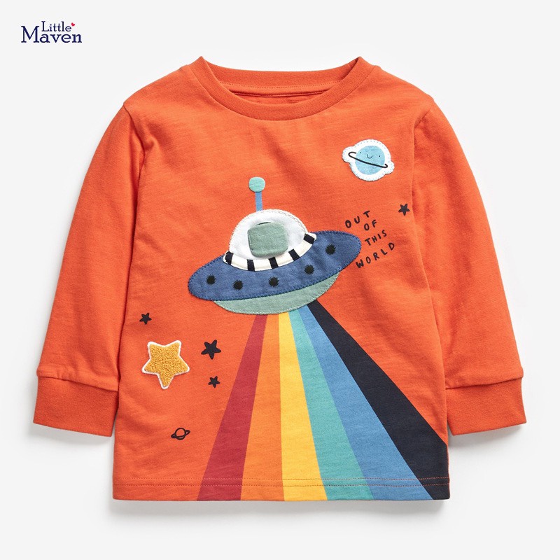 Áo cotton Little maven cam đĩa bay LM52154 cho bé trai - Little Maven Official Store