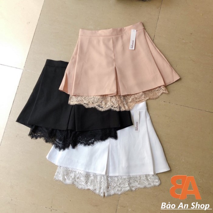 Quần váy nữ phối ren