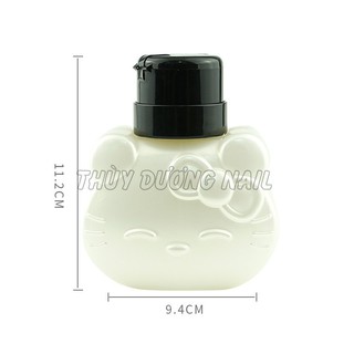 Bình đựng axeton Hello Kitty dung tích 250ml (màu ngẫu nhiên)