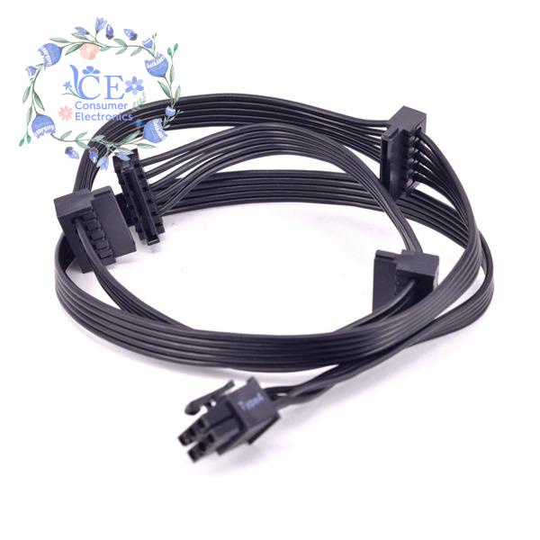 2 Dây cáp nguồn 6 chân 1 sang 4 SATA cho CORSAIR RMx Series RM550X RM650X RM750X RM850X RM1000X