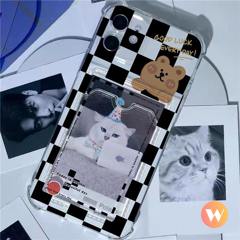 Ốp Điện Thoại Tpu Mềm Kèm Ví Hình Gấu Cho iPhone XR 11 13 12 Pro Max X XS Max 7Plus 8Plus 6 6s Plus 7 8 Plus SE 2020