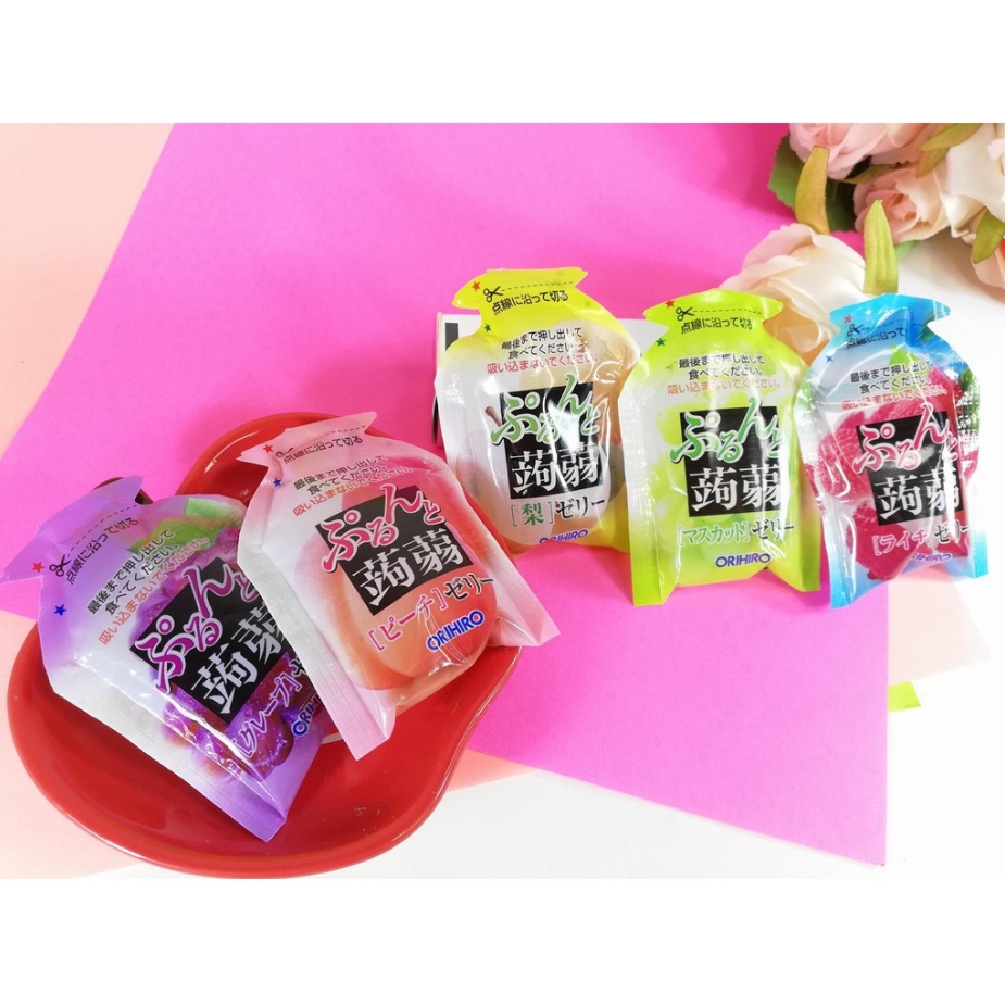 (DATE 2023) Thạch trái cây ORIHIRO đủ vị cho bé Nhật Bản 120 gr