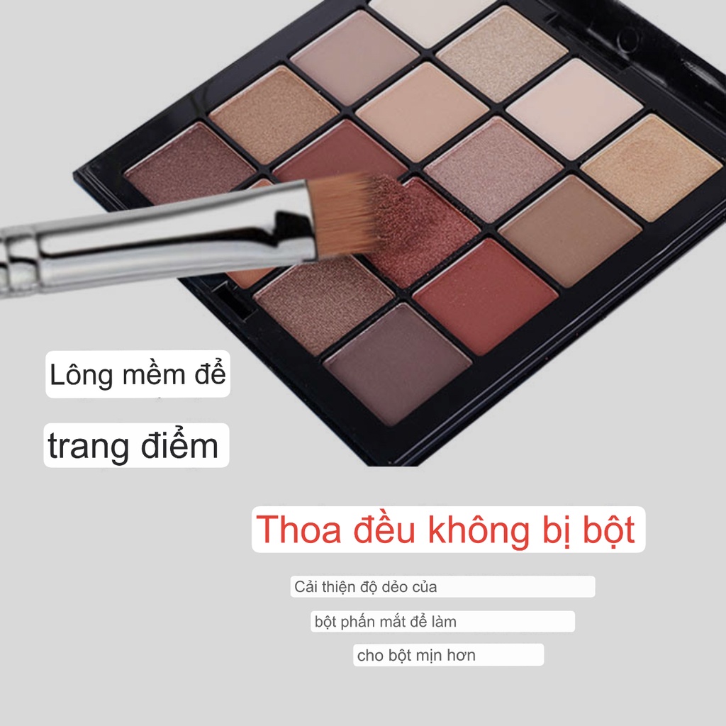 Cọ trang điểm đánh mắt cán dẹp màu đen