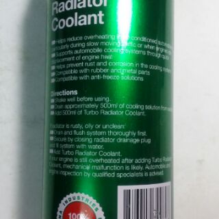 Nước giải nhiệt máy xanh
