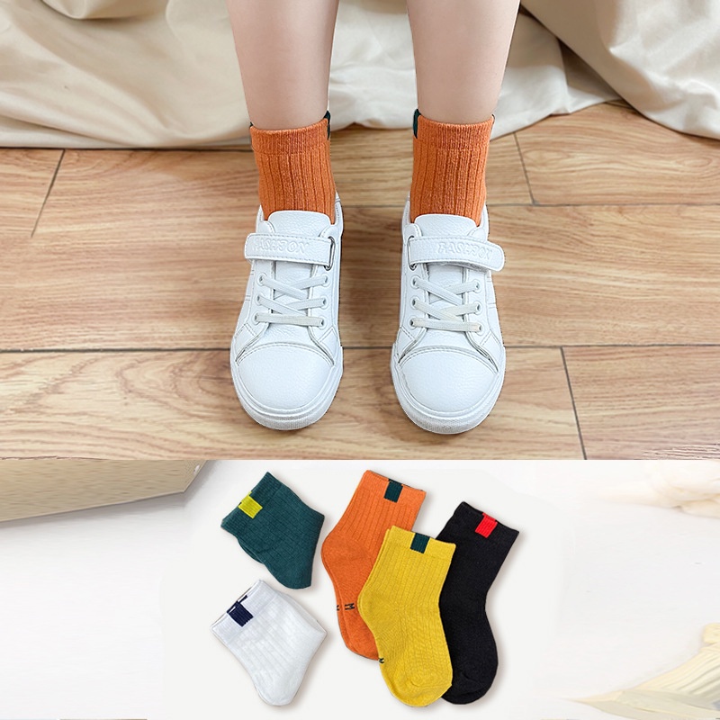 Vớ Cotton Thể Thao In Chữ Thời Trang Xuân Hè Cho Bé