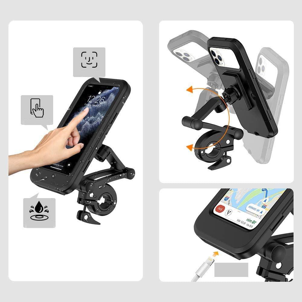 Giá Đỡ Điện Thoại Chống Nước gắn gương xe đạp xe máy cao cấp H991 Shalla {sản phẩm mới}