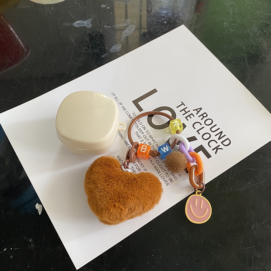 Vỏ Bảo Vệ Hộp Sạc Tai Nghe Samsung Galaxy Buds 2 / Buds PRO Bằng Silicon Họa Tiết Hoạt Hình Trái Tim Dễ Thương