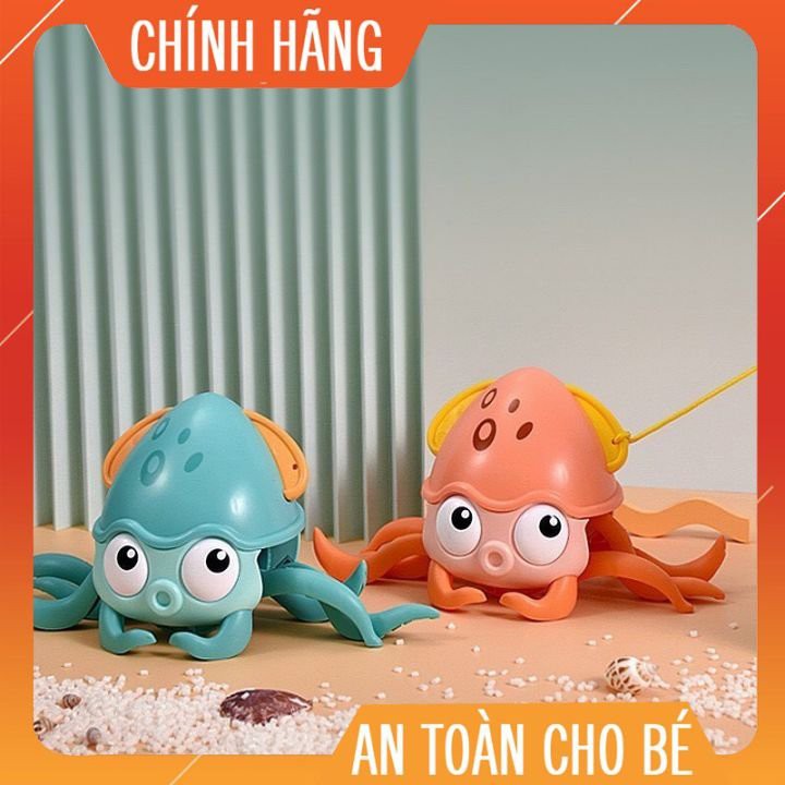 Đồ Chơi Bạch tuộc vặn cót cho bé,có dây đeo dắt đi dạo ( Đồ Chơi Thả Bể Bơi Cho Bé ) cho bé trai và bé gái