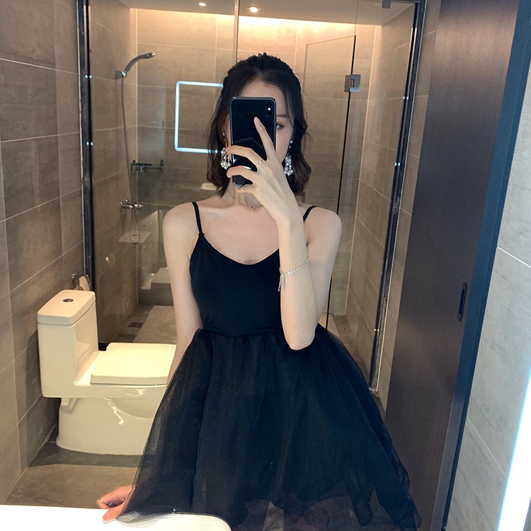 (R98) váy ulzzang bale thiên nga hai màu đen trắng(có ảnh thật)