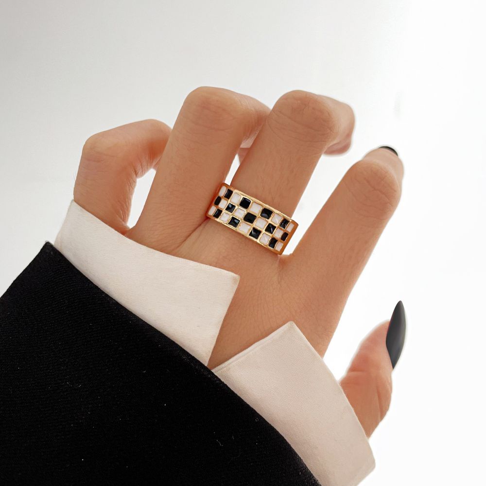 IF ME Bộ nhẫn đính ngọc trai giả/pha lê giả phong cách vintage thời trang cho nữ