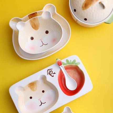 Khay ăn dặm hình chuột Hamster