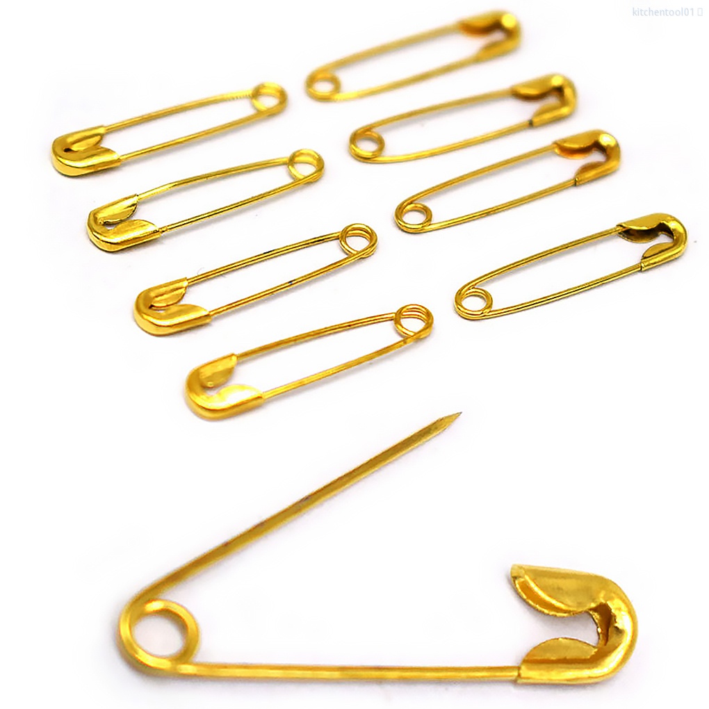 Set 100 kẹp kim loại màu vàng đồng cố định khăn choàng áo choàng