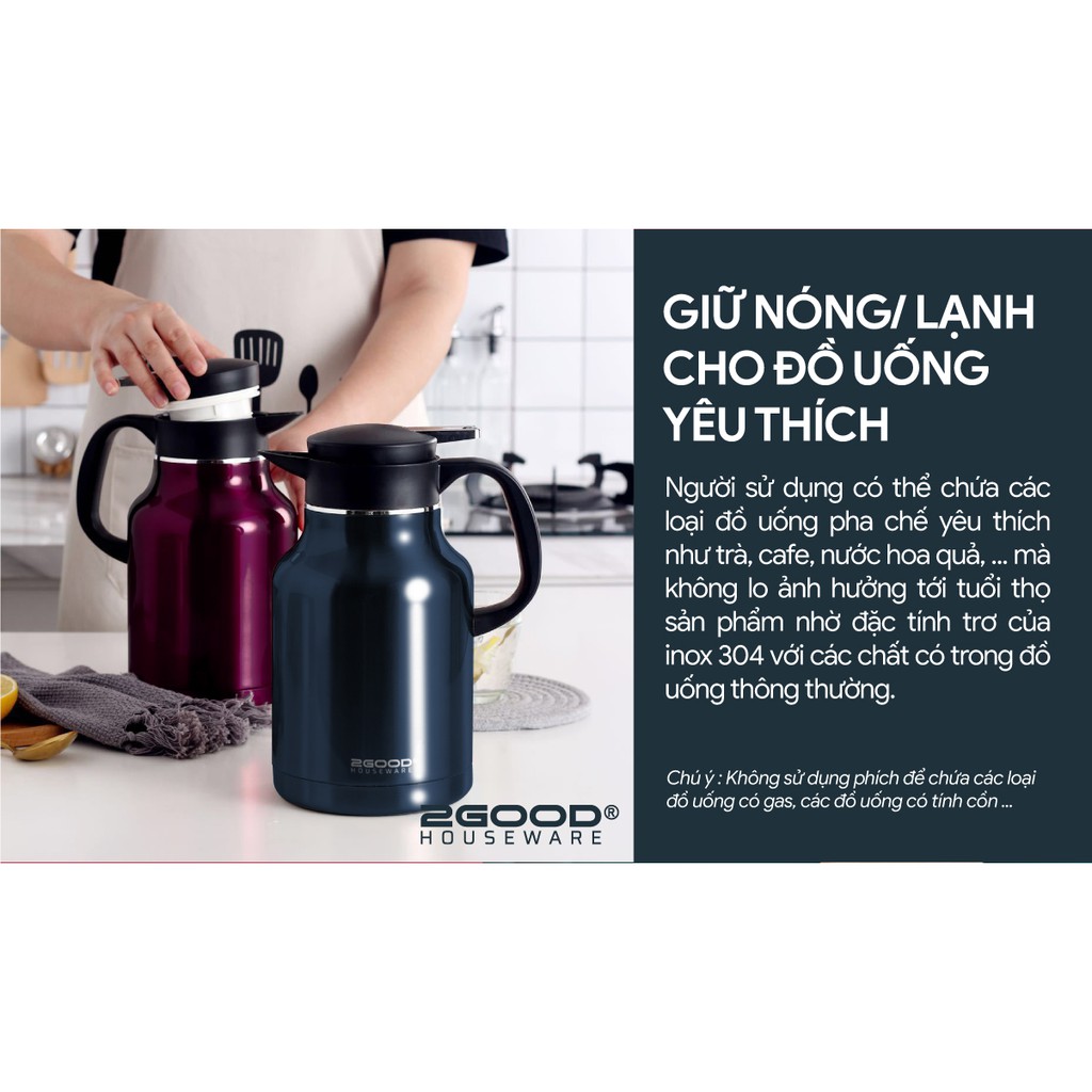 Bình Pha Trà Giữ Nhiệt 2GOOD B16 Hàng Chính Hãng . | BigBuy360 - bigbuy360.vn