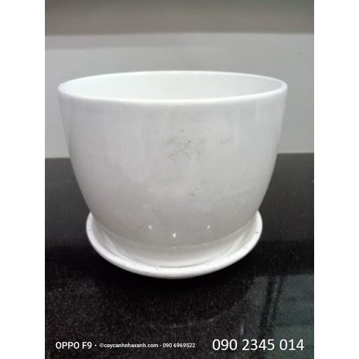 Đĩa Lót Đáy Chậu Nhựa Màu Trắng, Chống Thoát Nước Ra Ngoài Sàn Nhiều Size