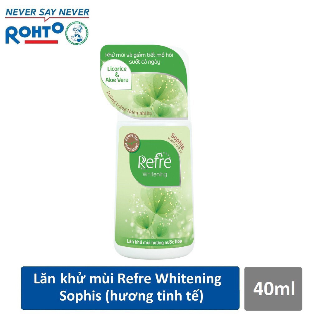 ✅ (CHÍNH HÃNG) Lăn khử mùi dưỡng trắng hương nước hoa Refre Whitening 40ml | BigBuy360 - bigbuy360.vn