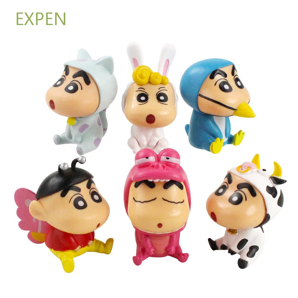 SHINCHAN Bộ Sưu Tập Búp Bê Nhân Vật Shin-Chan Shin-Chan (6 Cái)