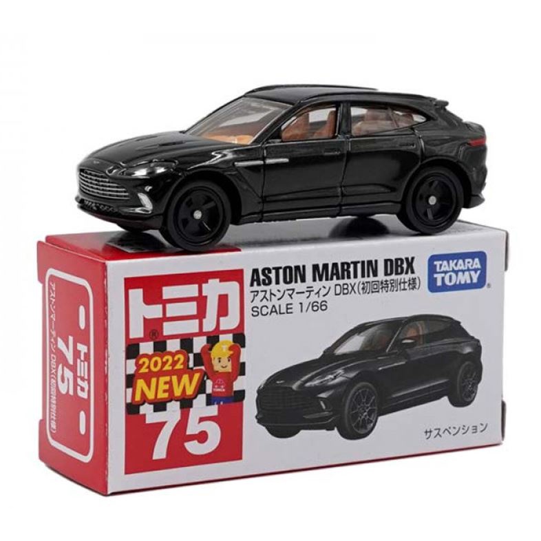 Xe mô hình Tomica No.75 Aston Martin DBX 1st Black 174899 Fullbox Chính Hãng Takara Tomy - Victoys