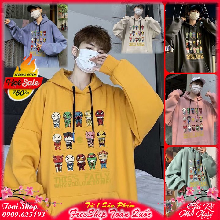 ÁO HOODIE - ÁO KHOÁC NỈ NGOẠI (HD2290 - Nhân Vật Hoạt Hình) | BigBuy360 - bigbuy360.vn