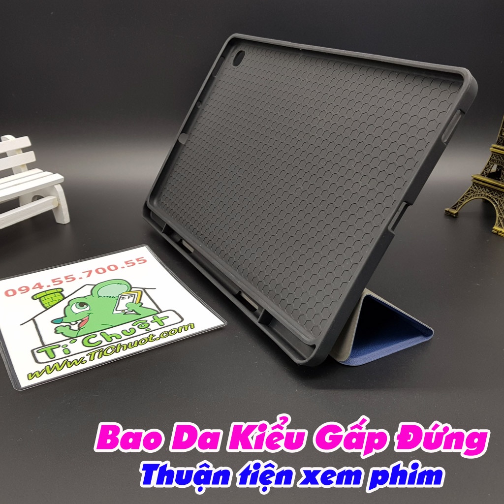 [Có Khay Bút] Bao da Samsung Tab S6 Lite 2020/2022 P615/P619 Lưng Dẻo Gấp 3 Khúc