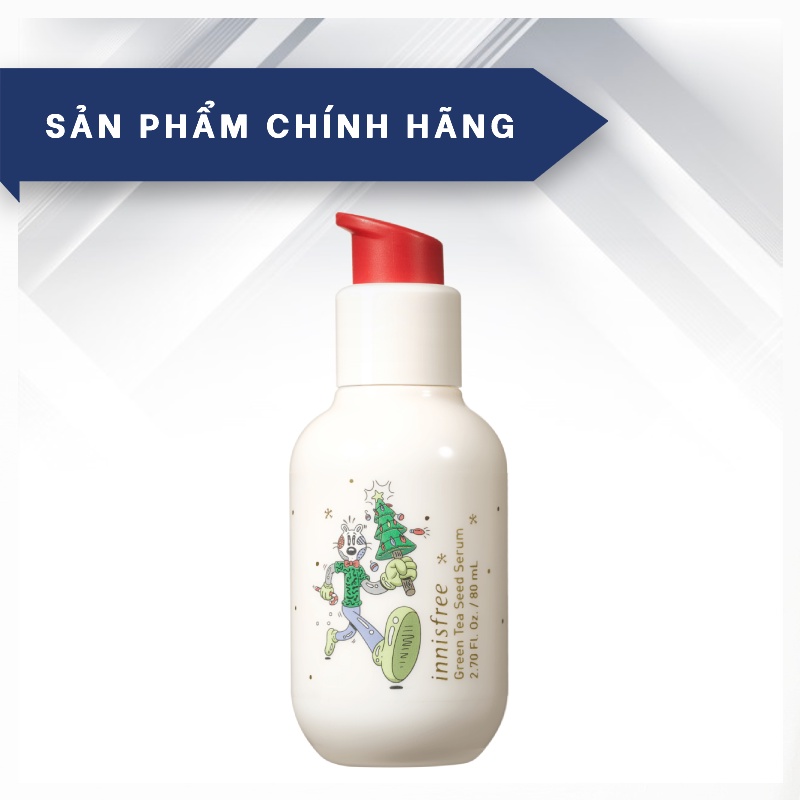 Tinh chất trà xanh dưỡng ẩm innisfree Green Tea Seed Serum 80mL - Phiên bản Holidays