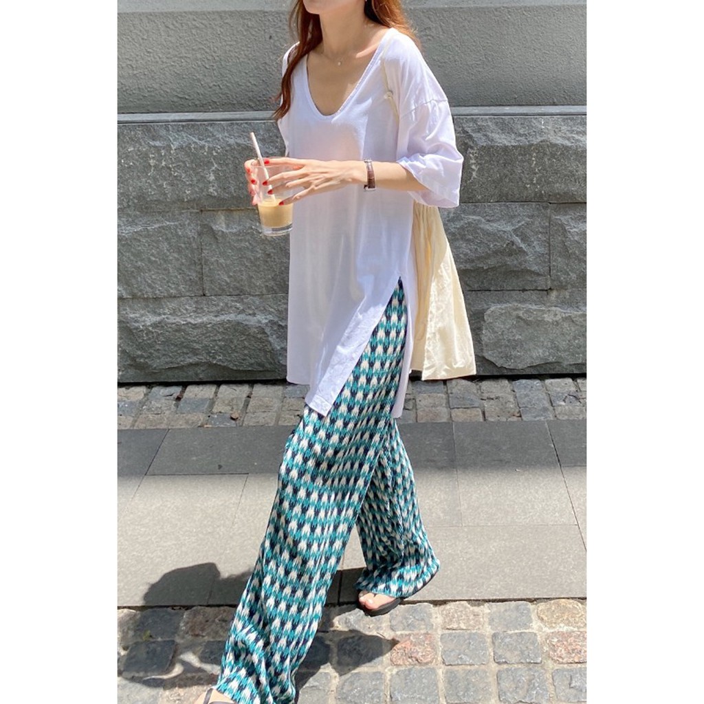 Quần Dài Ống Rộng Họa Tiết Ca Rô Phong Cách Hàn Quốc Dành Cho Nữ | BigBuy360 - bigbuy360.vn